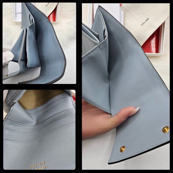 Céline Grey Calfskin Small Folded Wallet - Picture 17 of 17